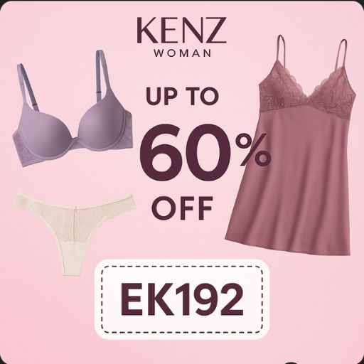 - كوبون تخفيض كنز ومن خصم حتى 60% على جميع تشكيلات Kenz Woman